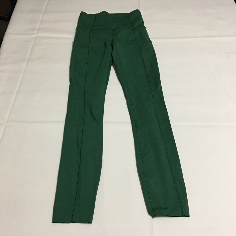 Lululemon Fast & Free 7/8 Tight II Non-Reflective Nulux Womens Size 0 Green